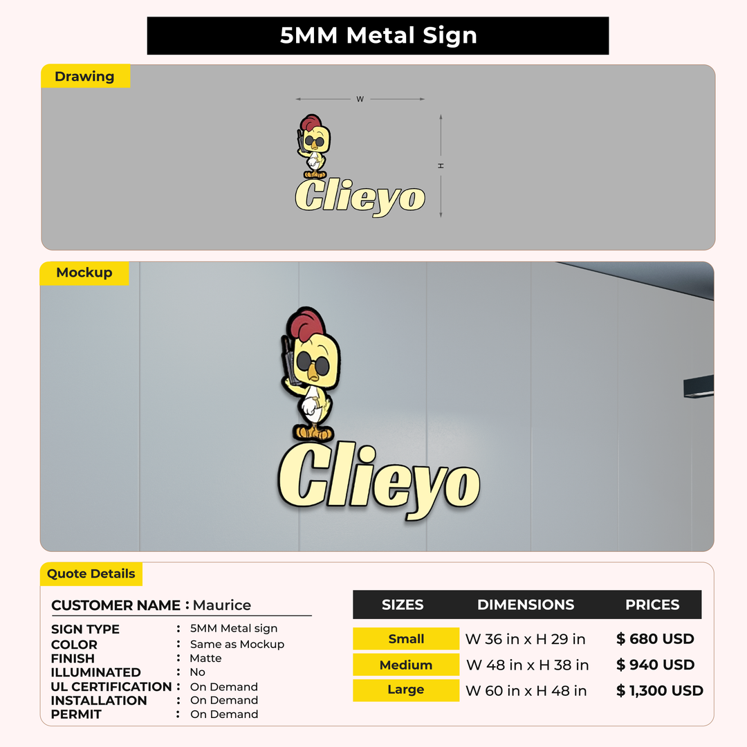 Custom Signs for Maurice