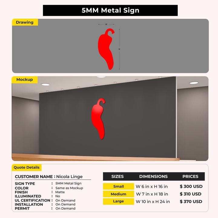 Custom Signs for Nicola Linge