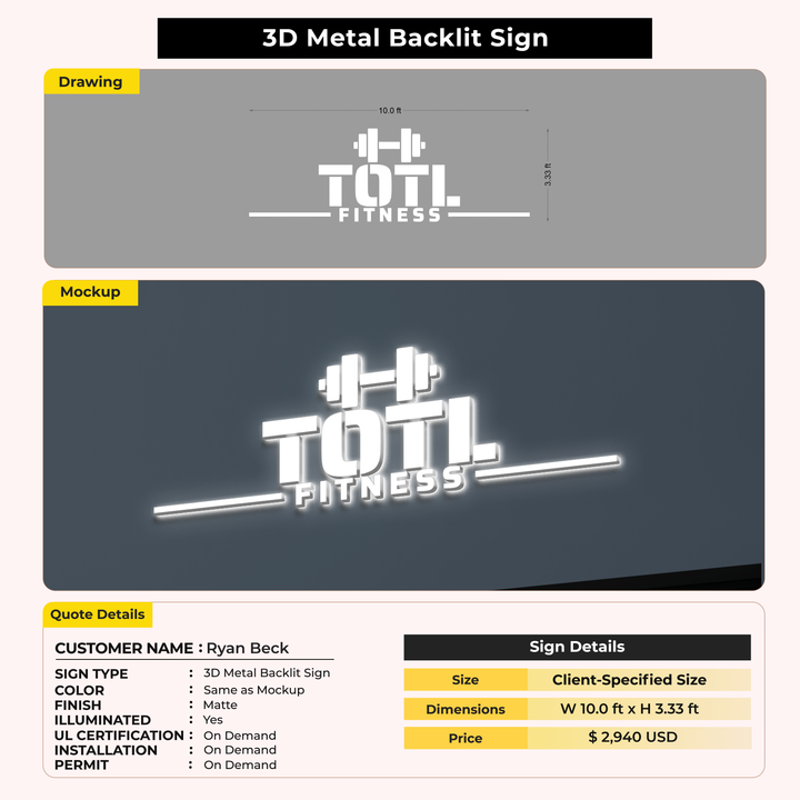Custom Signs for Ryan Beck