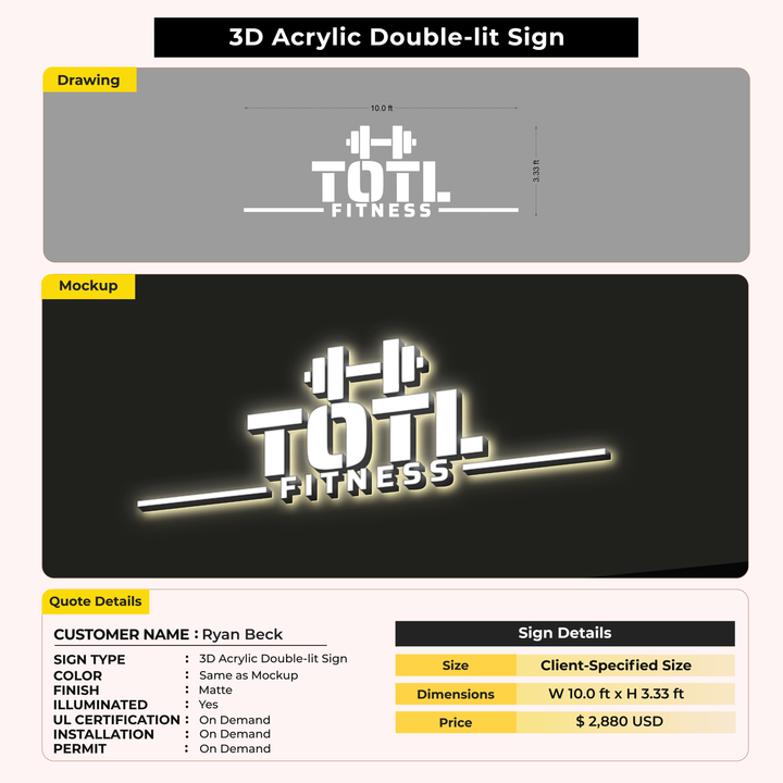 Custom Signs for Ryan Beck