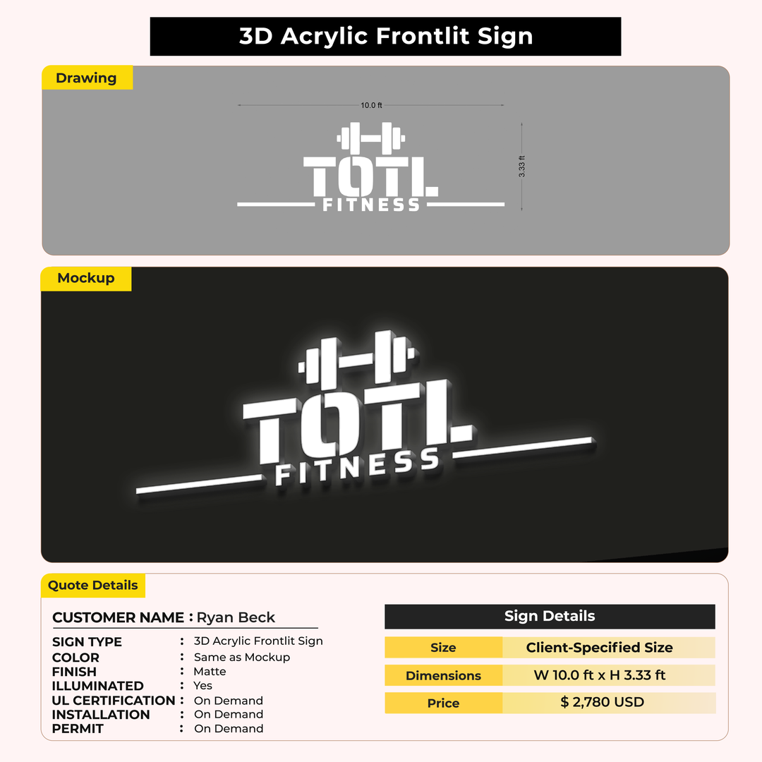 Custom Signs for Ryan Beck