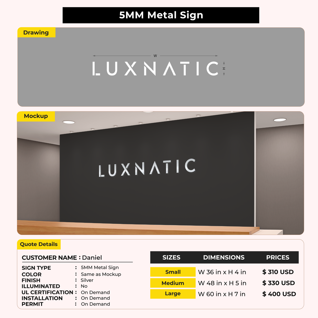 Custom Signs for Daniel