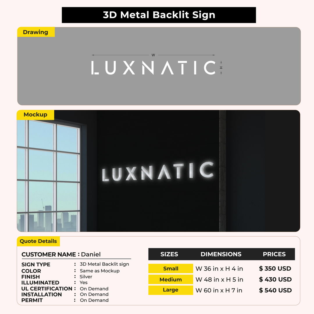 Custom Signs for Daniel