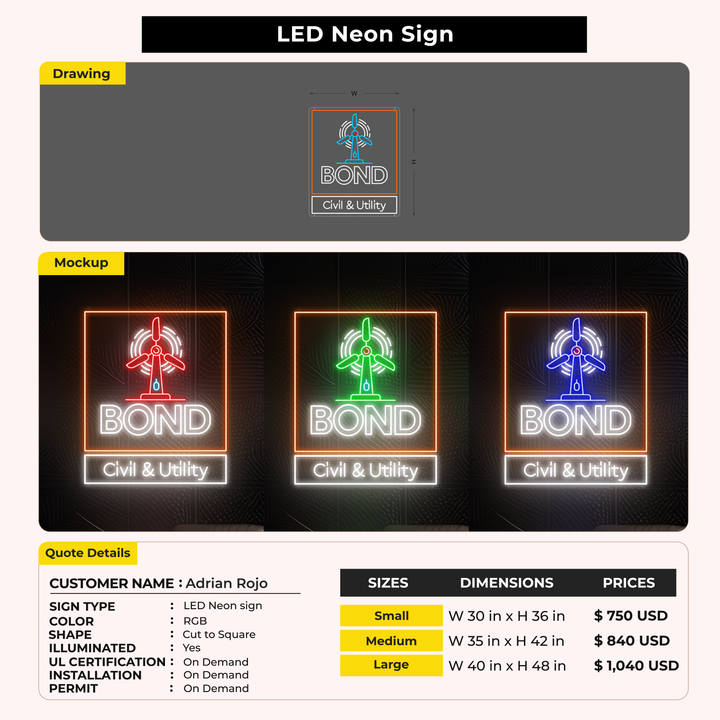 Custom Signs for Adrian Rojo