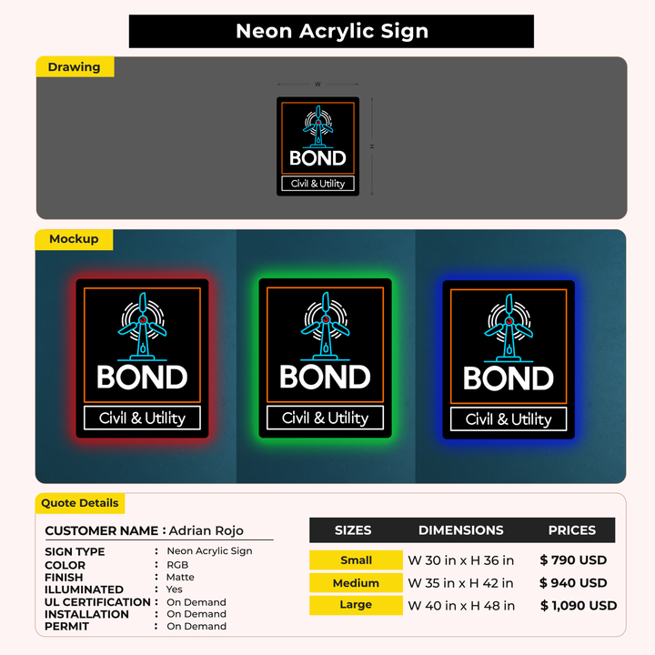 Custom Signs for Adrian Rojo