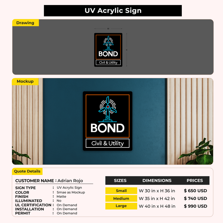 Custom Signs for Adrian Rojo