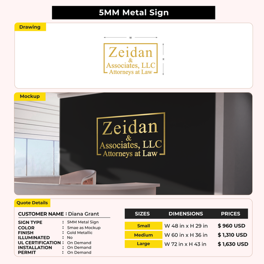 Custom Signs for Diana Grant