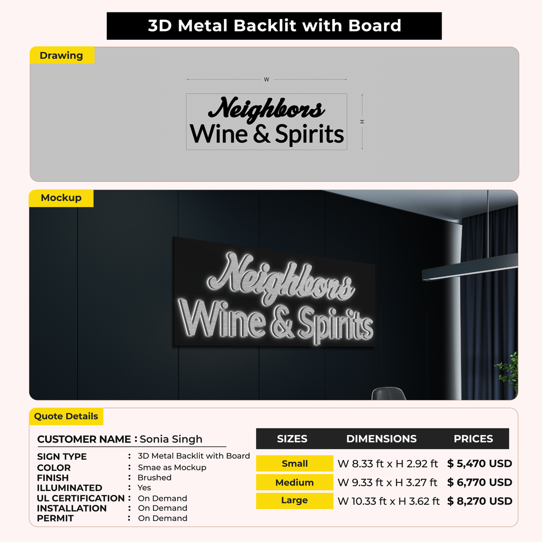 Custom Signs for Sonia Singh