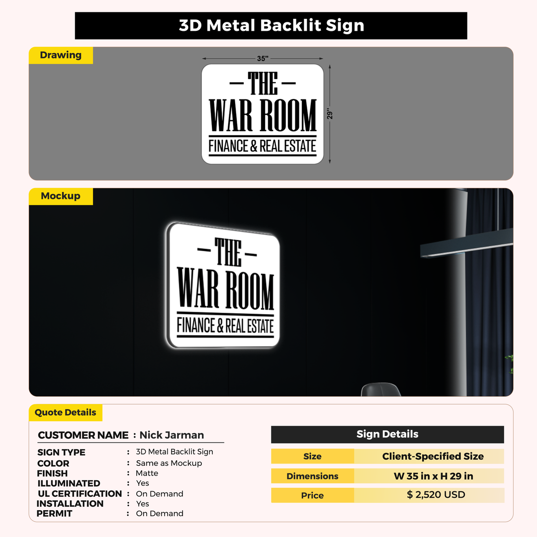 Custom Signs For Nick Jarman