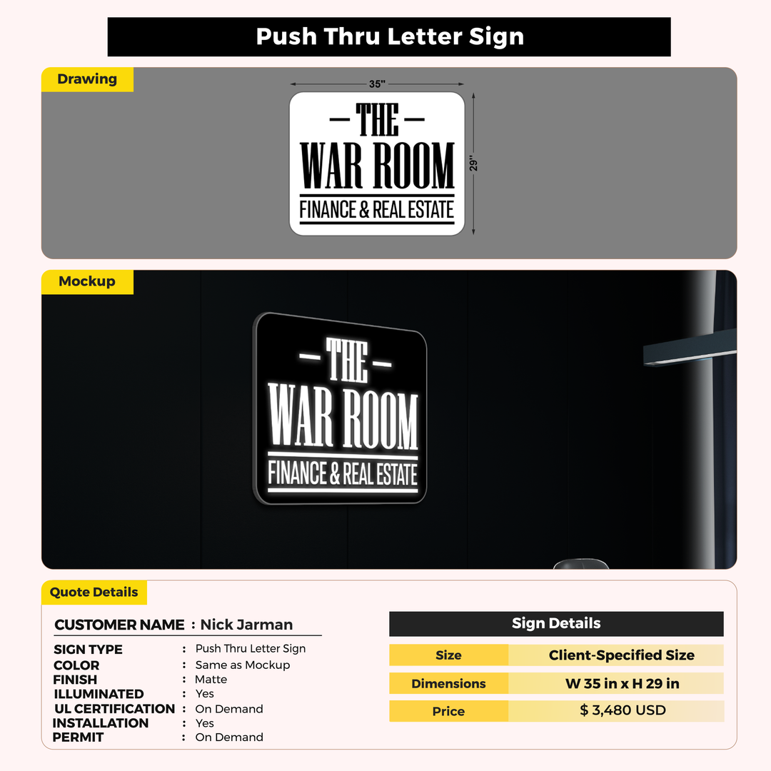 Custom Signs For Nick Jarman