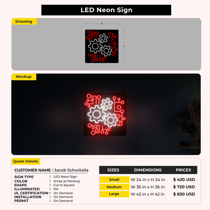 Custom Signs for Jacob Schwitalla