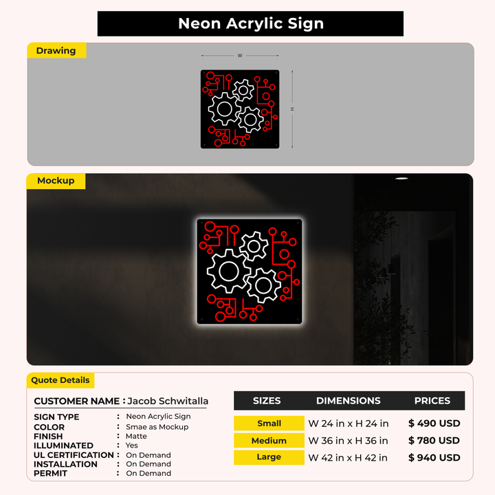 Custom Signs for Jacob Schwitalla