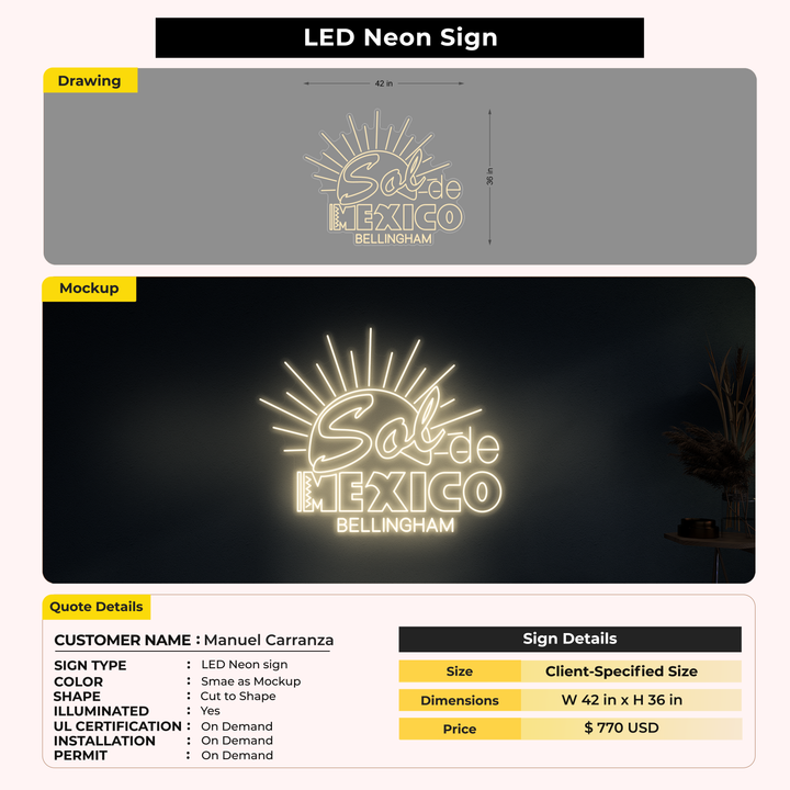 Custom Signs for Manuel Carranza