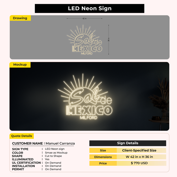 Custom Signs for Manuel Carranza