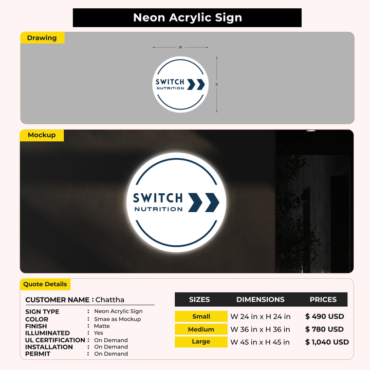Custom Signs for Chattha
