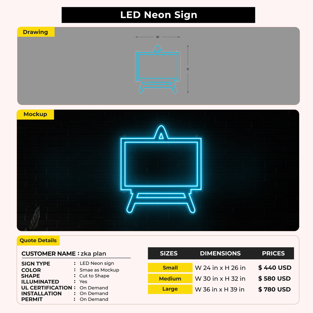 Custom Signs for zka plan