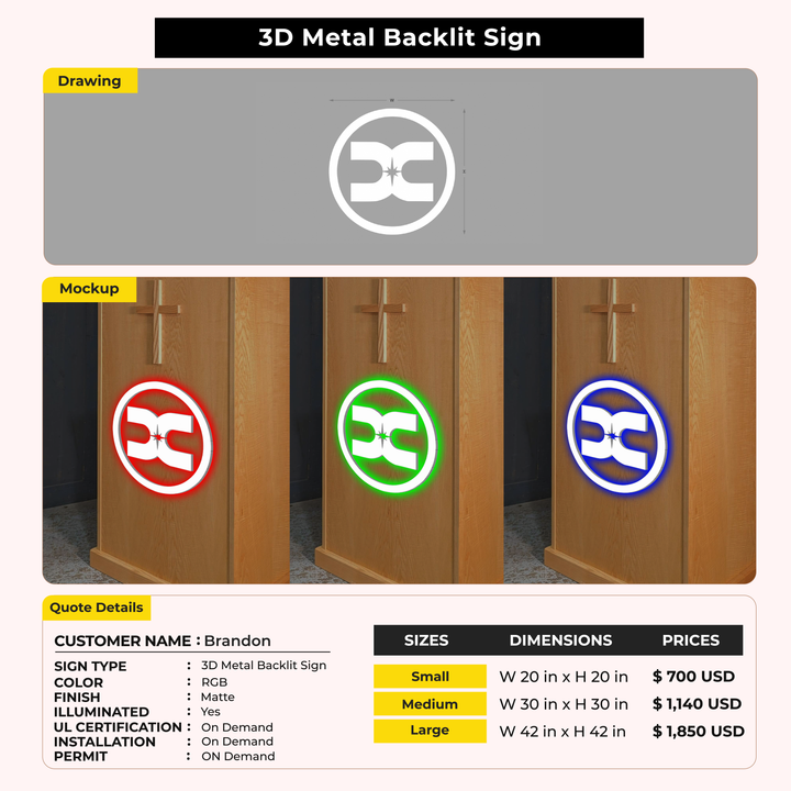 Custom Signs for Brandon