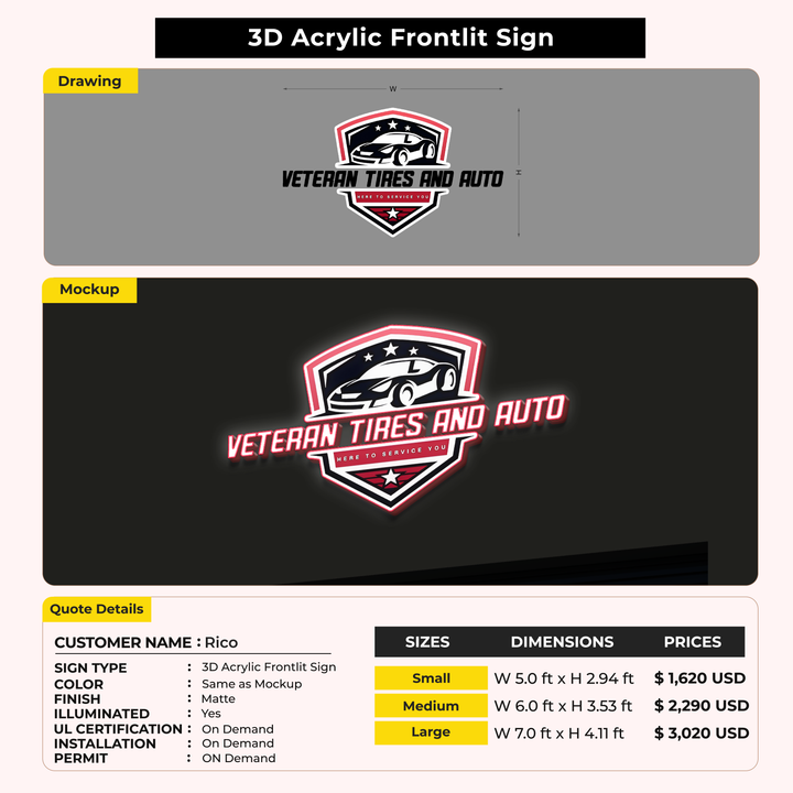 Custom Signs for Rico