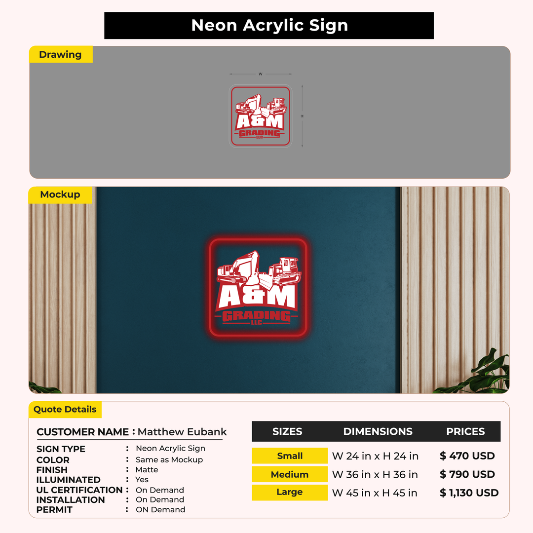 Custom Signs for Matthew Eubank