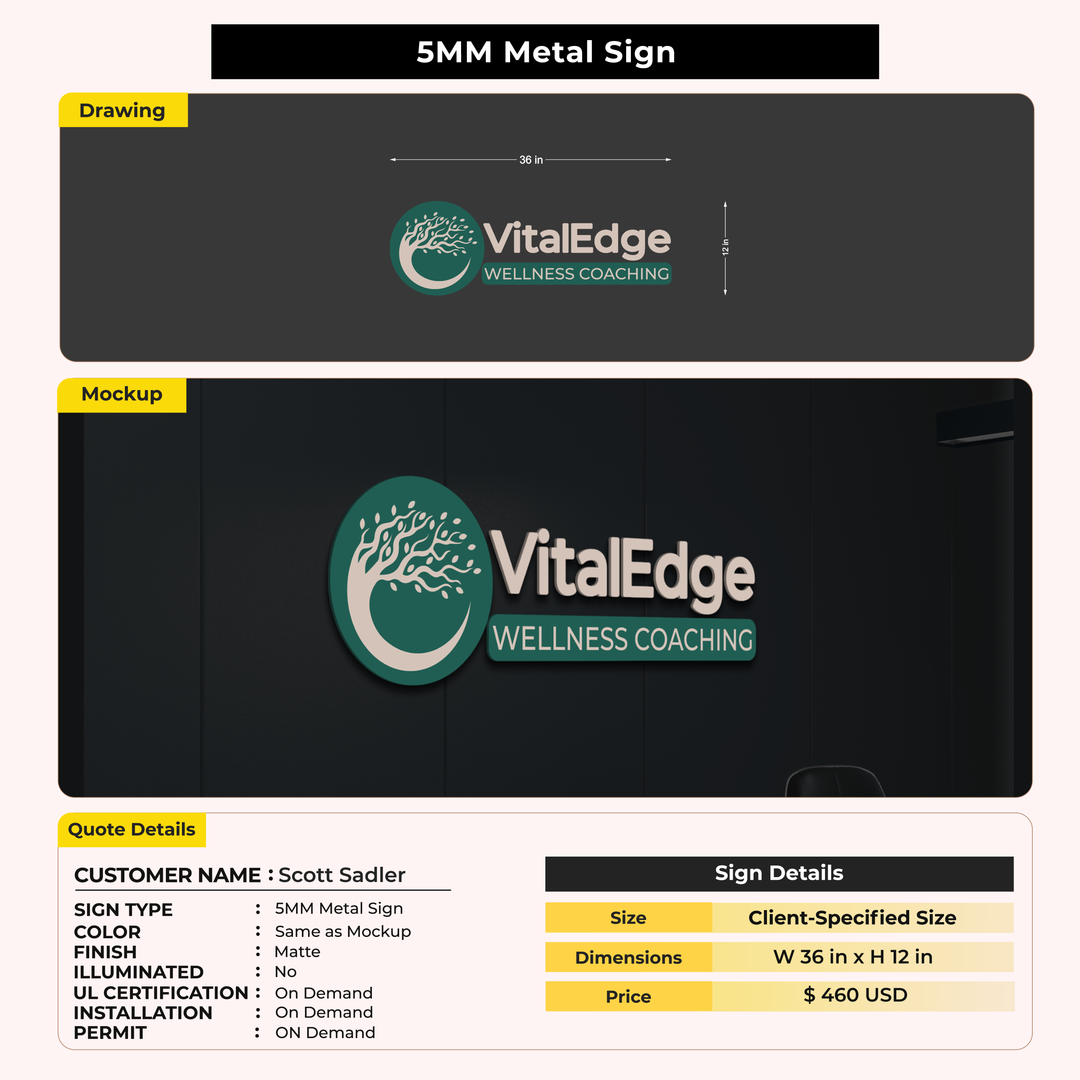 Custom Signs for Scott Sadler