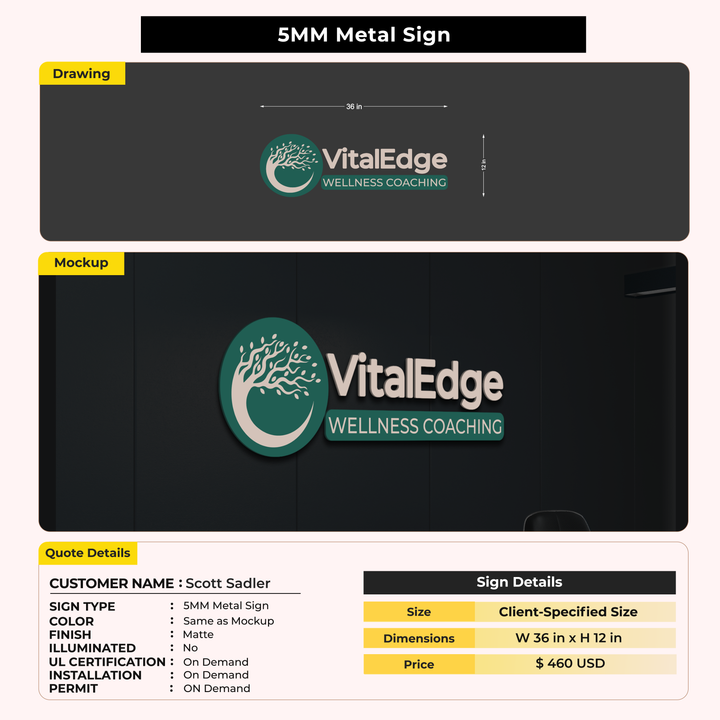 Custom Signs for Scott Sadler