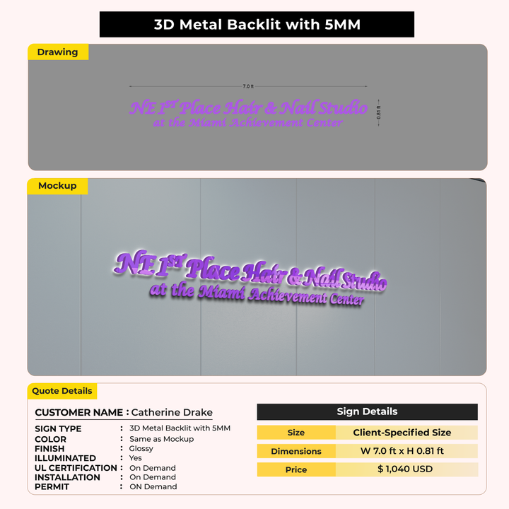 Custom Signs for Catherine Drake