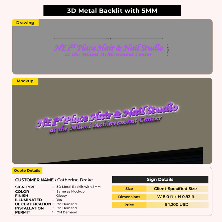 Custom Signs for Catherine Drake