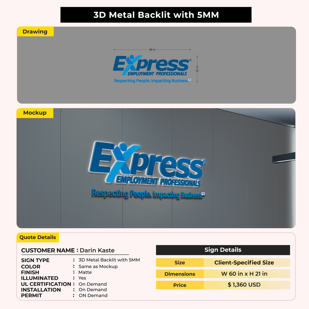 Custom Signs for Darin Kaste