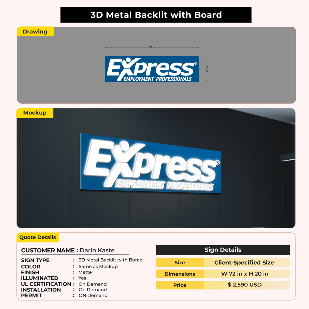 Custom Signs for Darin Kaste