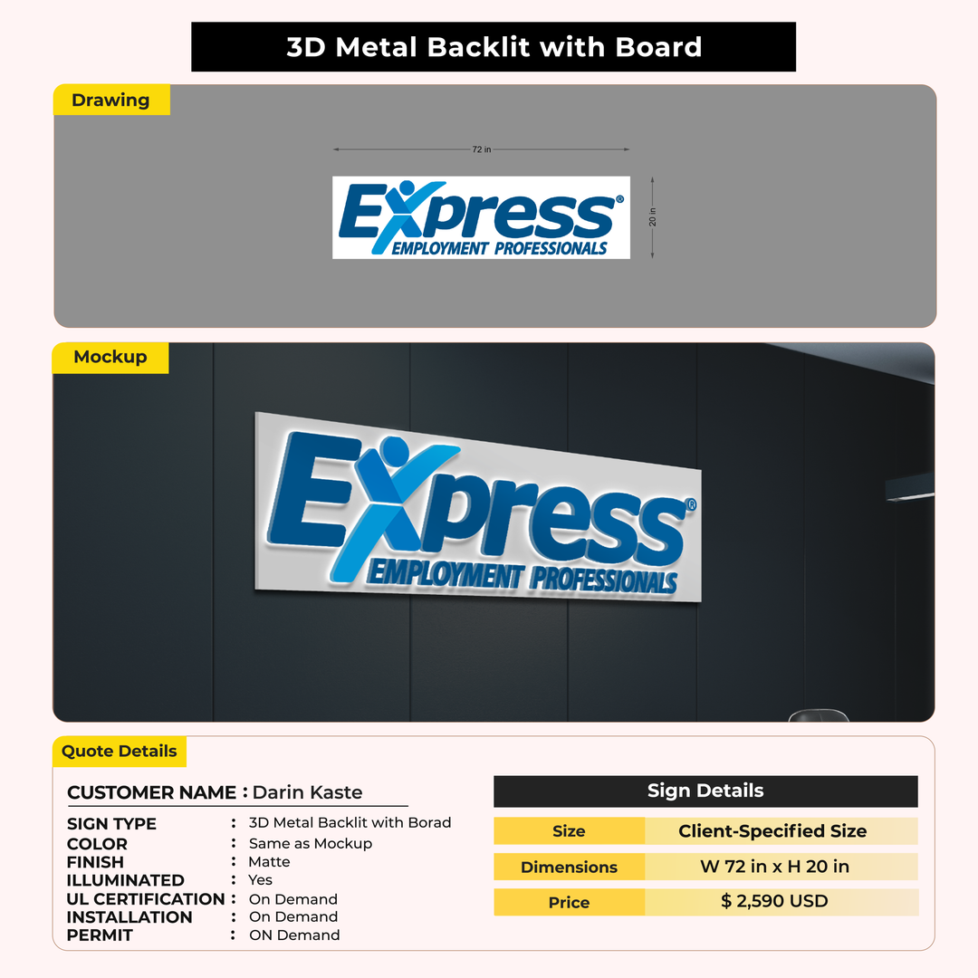 Custom Signs for Darin Kaste