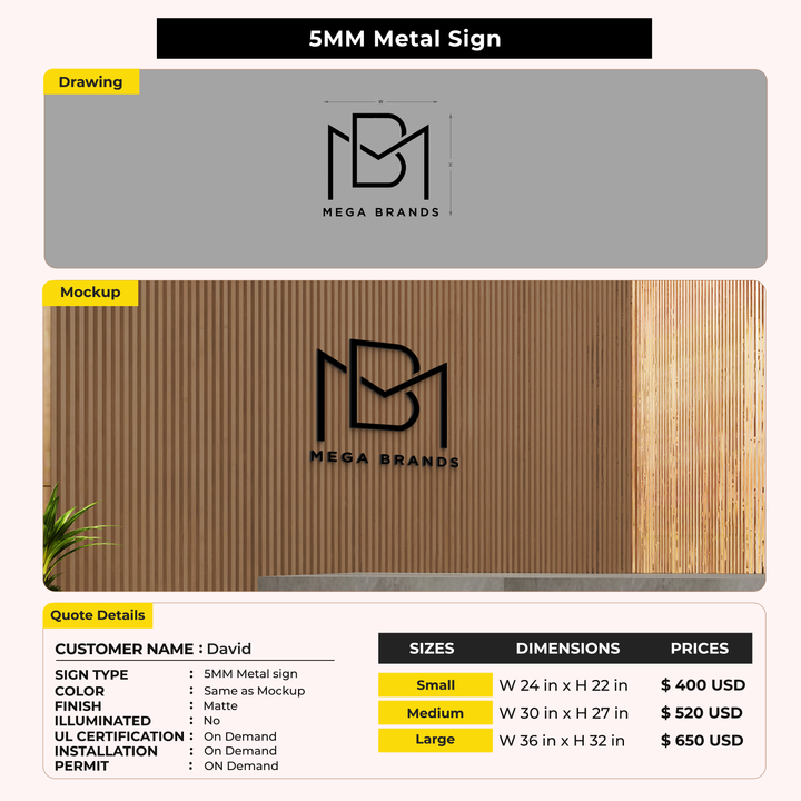 Custom Signs for David