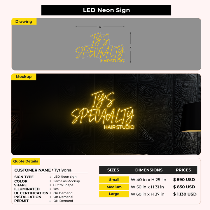 Custom Signs for Tytiyona