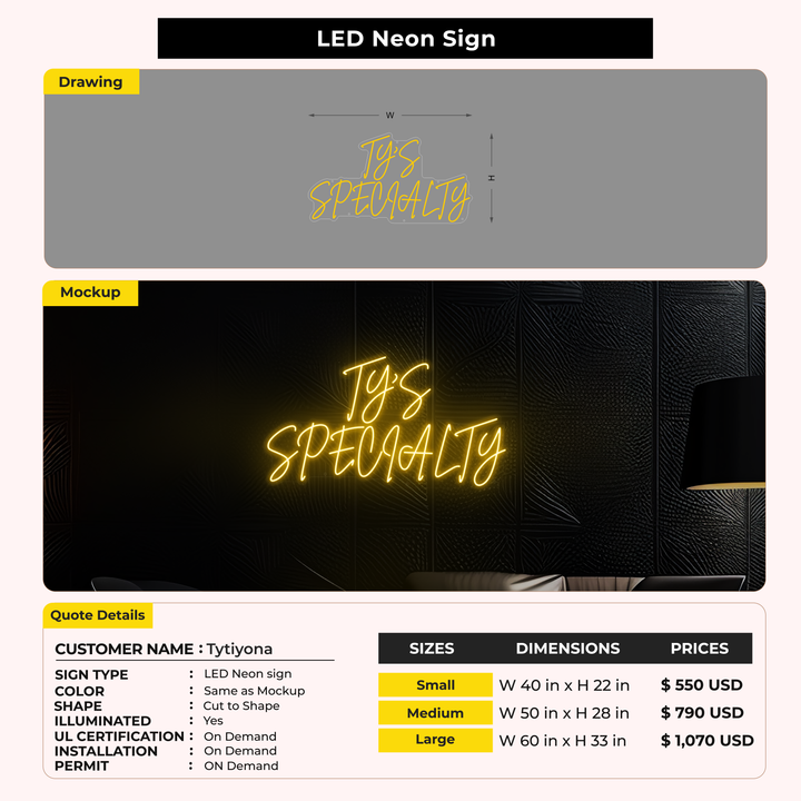 Custom Signs for Tytiyona