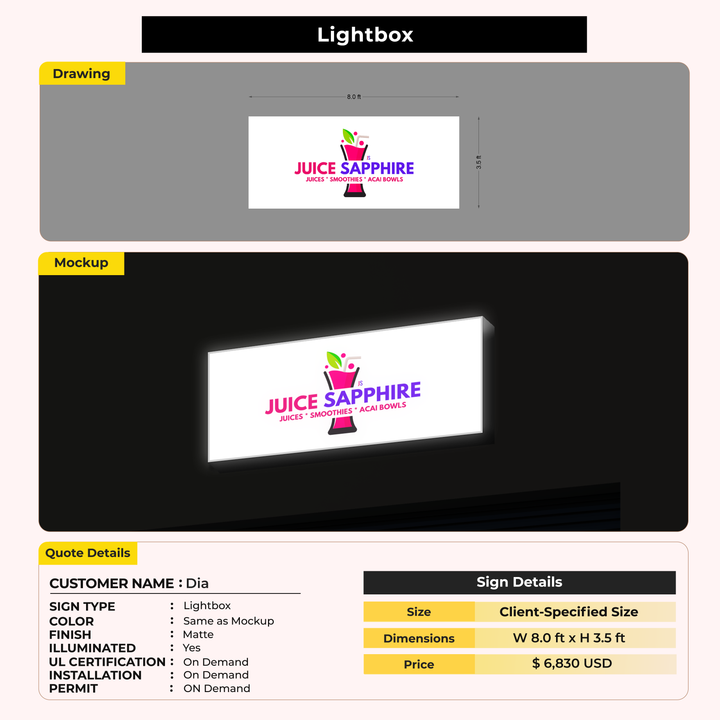 Custom Signs for Dia