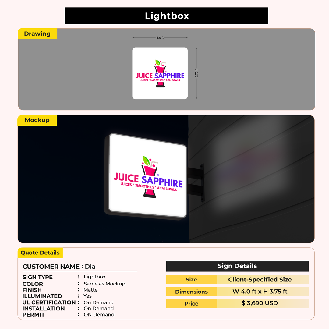 Custom Signs for Dia