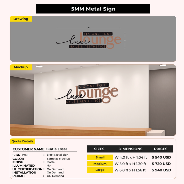 Custom Signs for Katie Esser