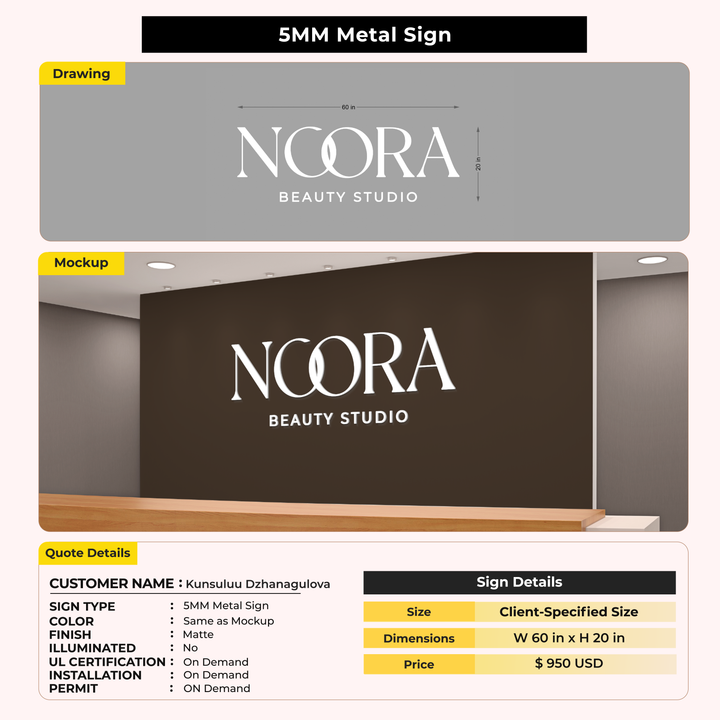 Custom Signs For Kunsuluu Dzhanagulova