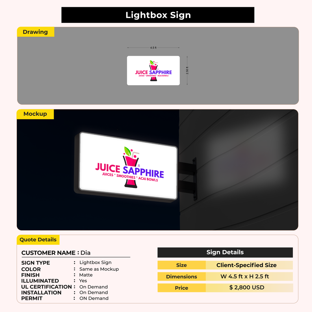 Custom Signs for Dia