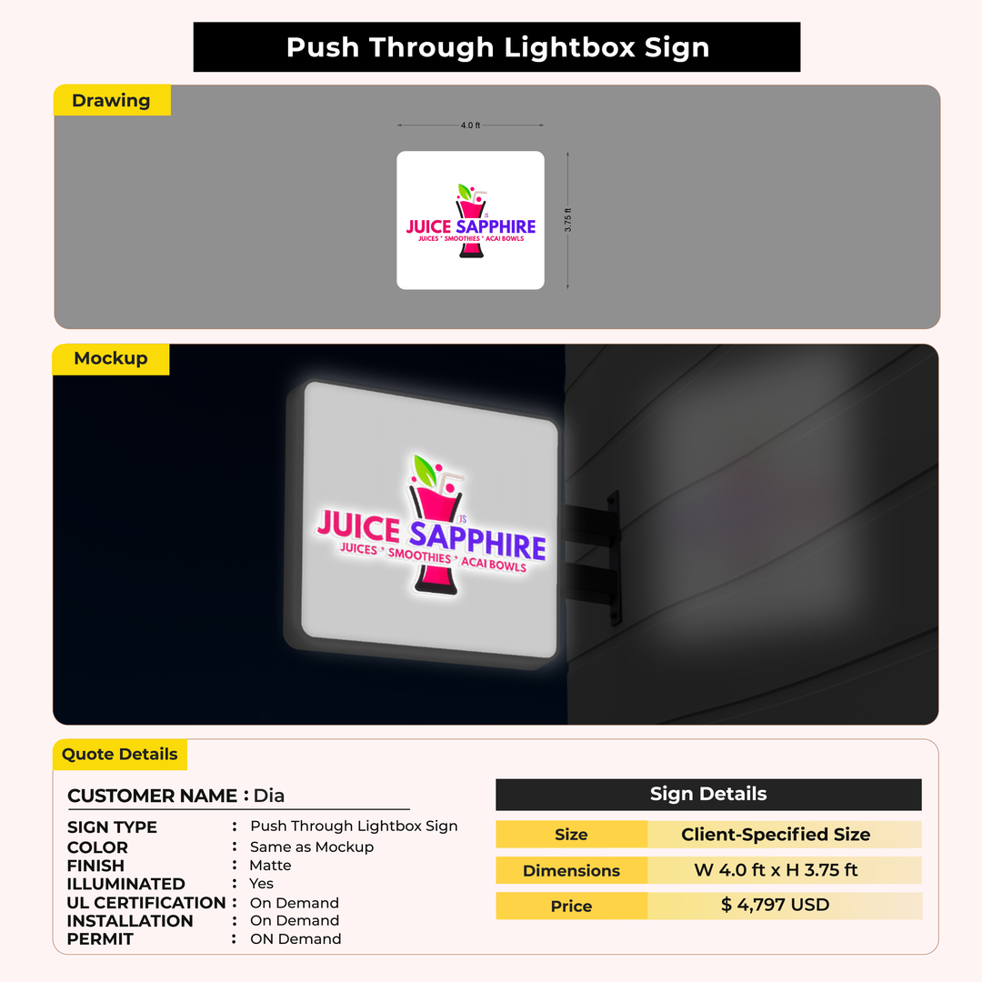 Custom Signs for Dia