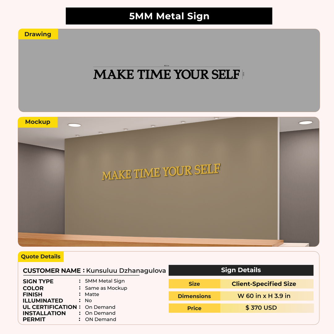 Custom Signs For Kunsuluu Dzhanagulova