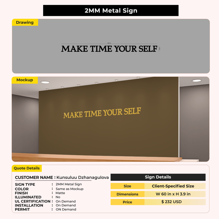 Custom Signs For Kunsuluu Dzhanagulova