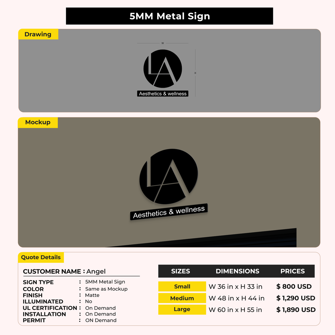 Custom Signs for Angel
