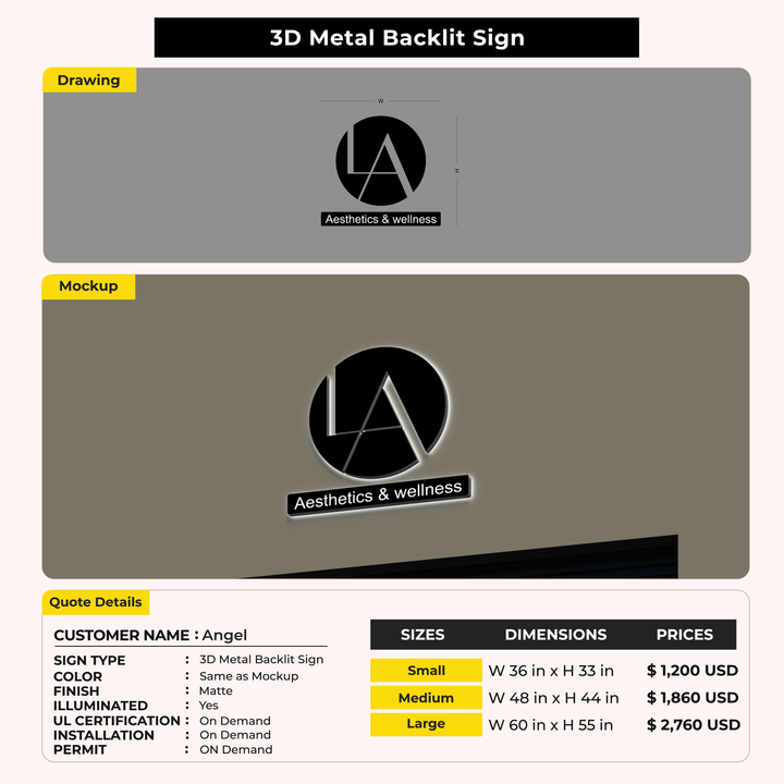 Custom Signs for Angel