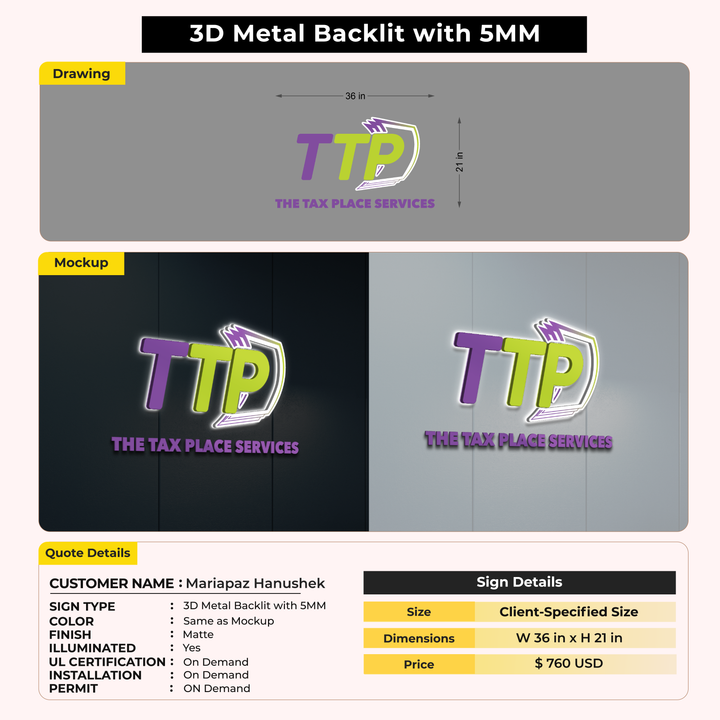 Custom Signs for Mariapaz Hanushek