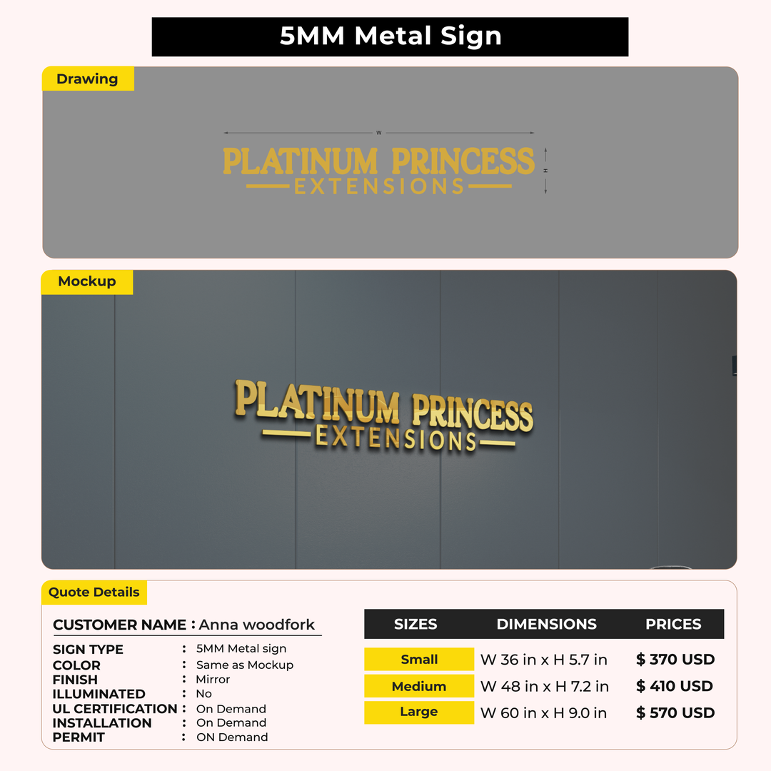 Custom Signs for Anna woodfork