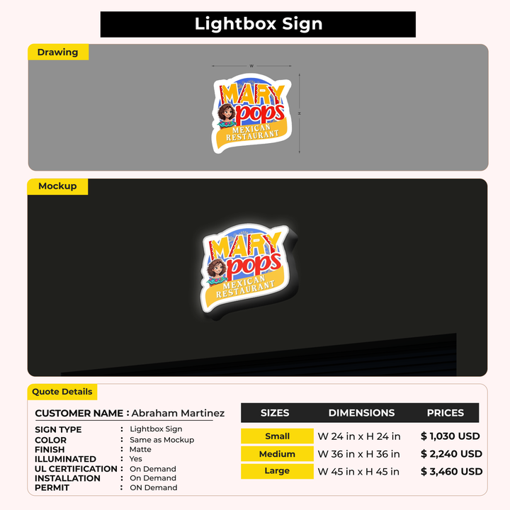 Custom Signs for Abraham Martinez