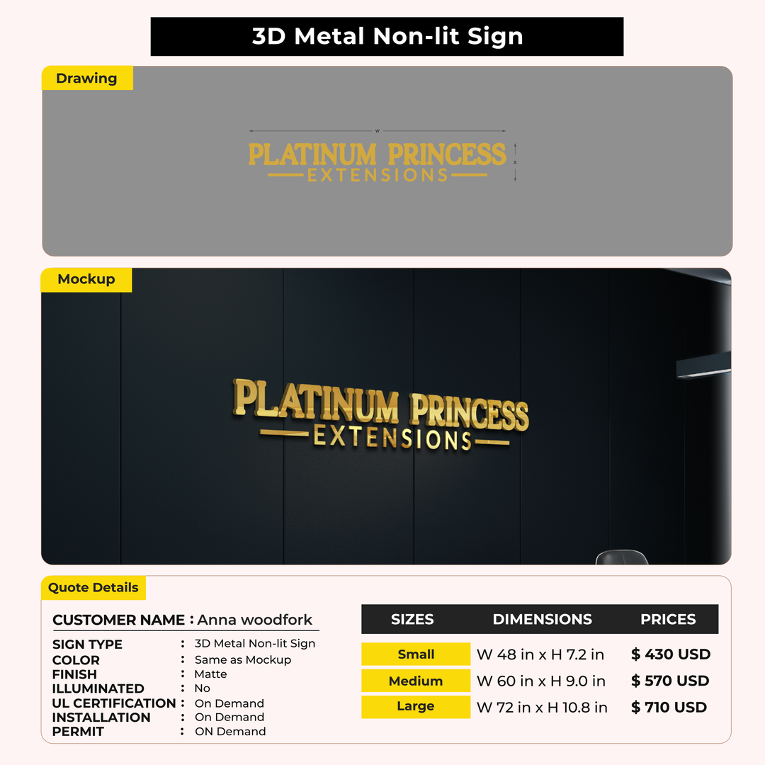 Custom Signs for Anna woodfork