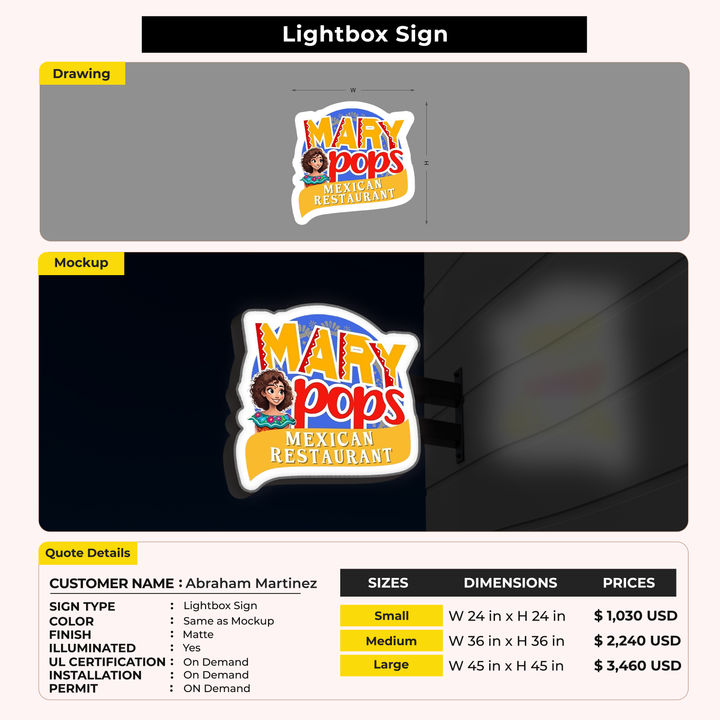 Custom Signs for Abraham Martinez