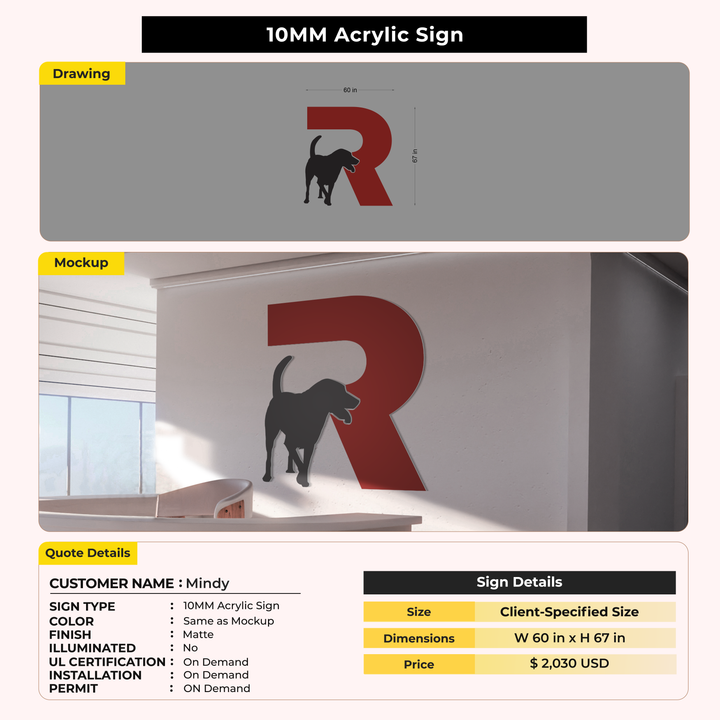 Custom Signs for Mindy