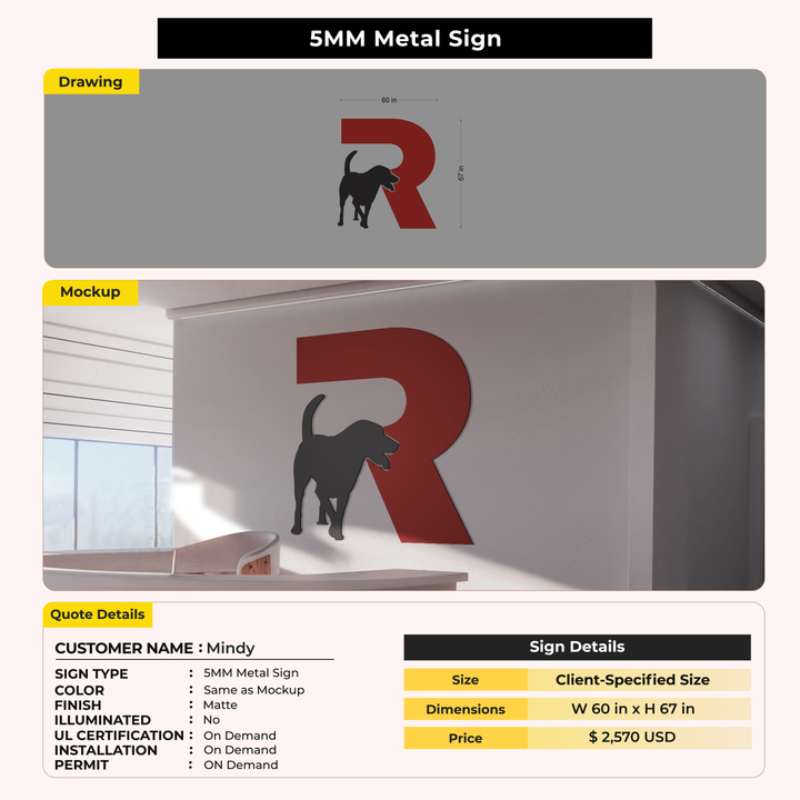 Custom Signs for Mindy